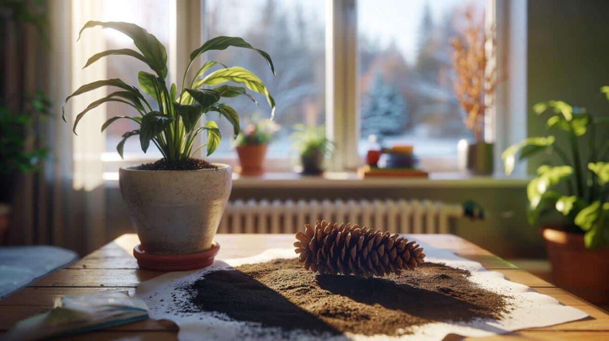 Why older generations always placed a pine cone on indoor plant soil in winter – and why it actually works
